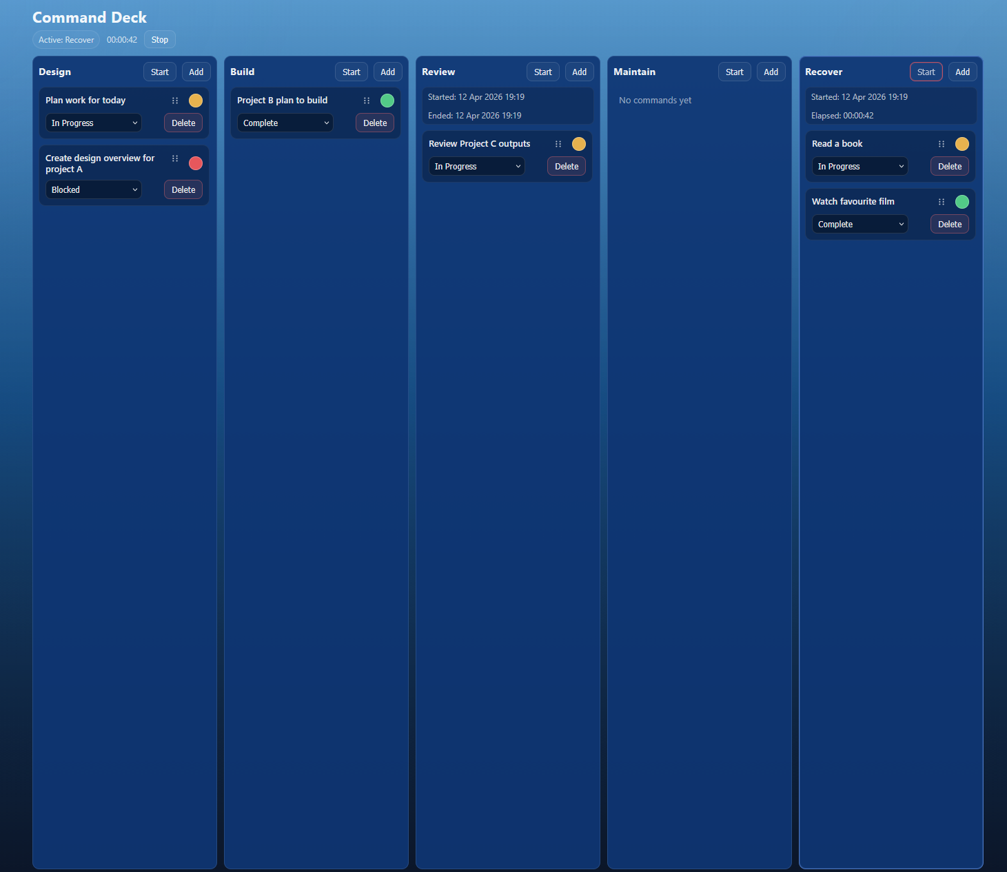 Command Deck screenshot