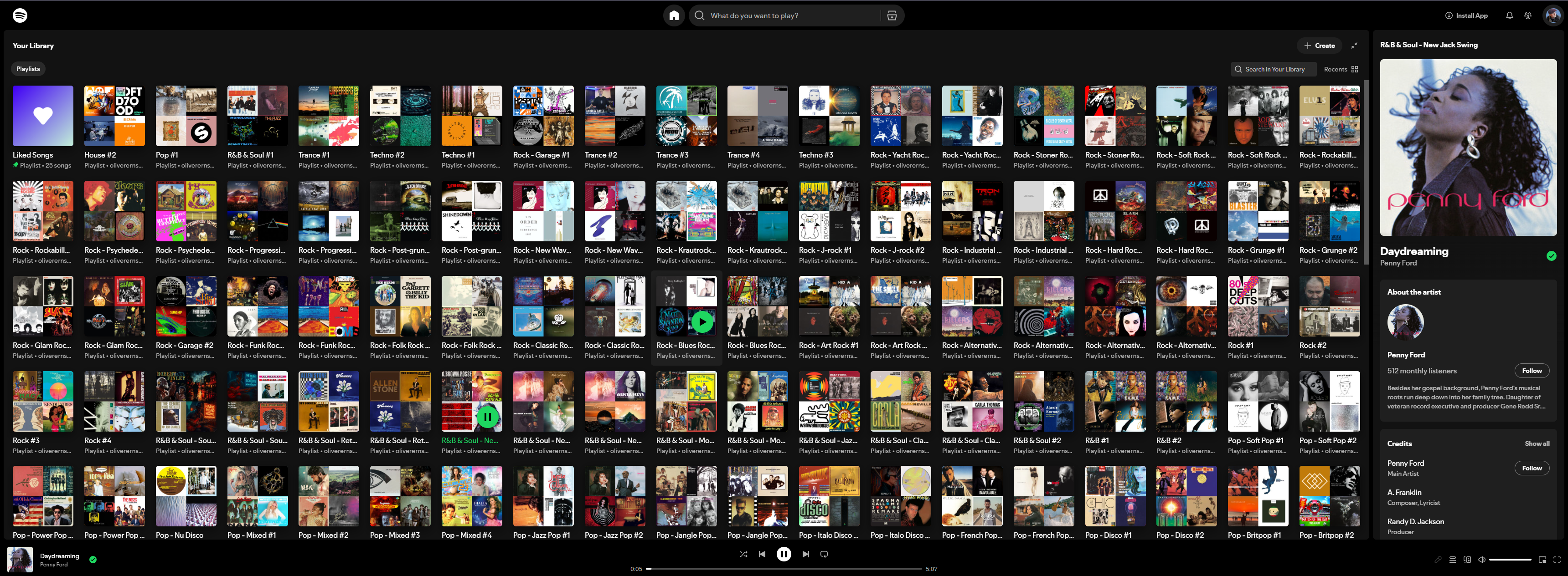 Stellody playlist generation results view